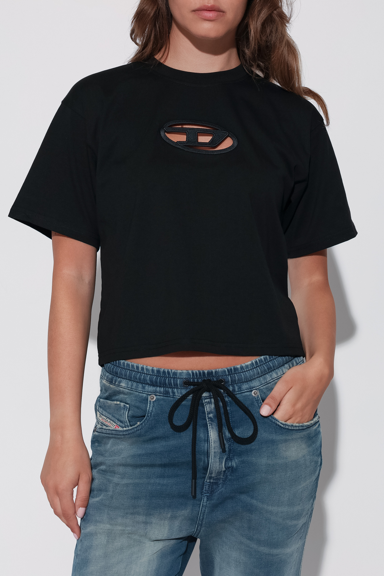 Black Top with 'T-BUXT-CROP-OD' logo Diesel - Vitkac AS
